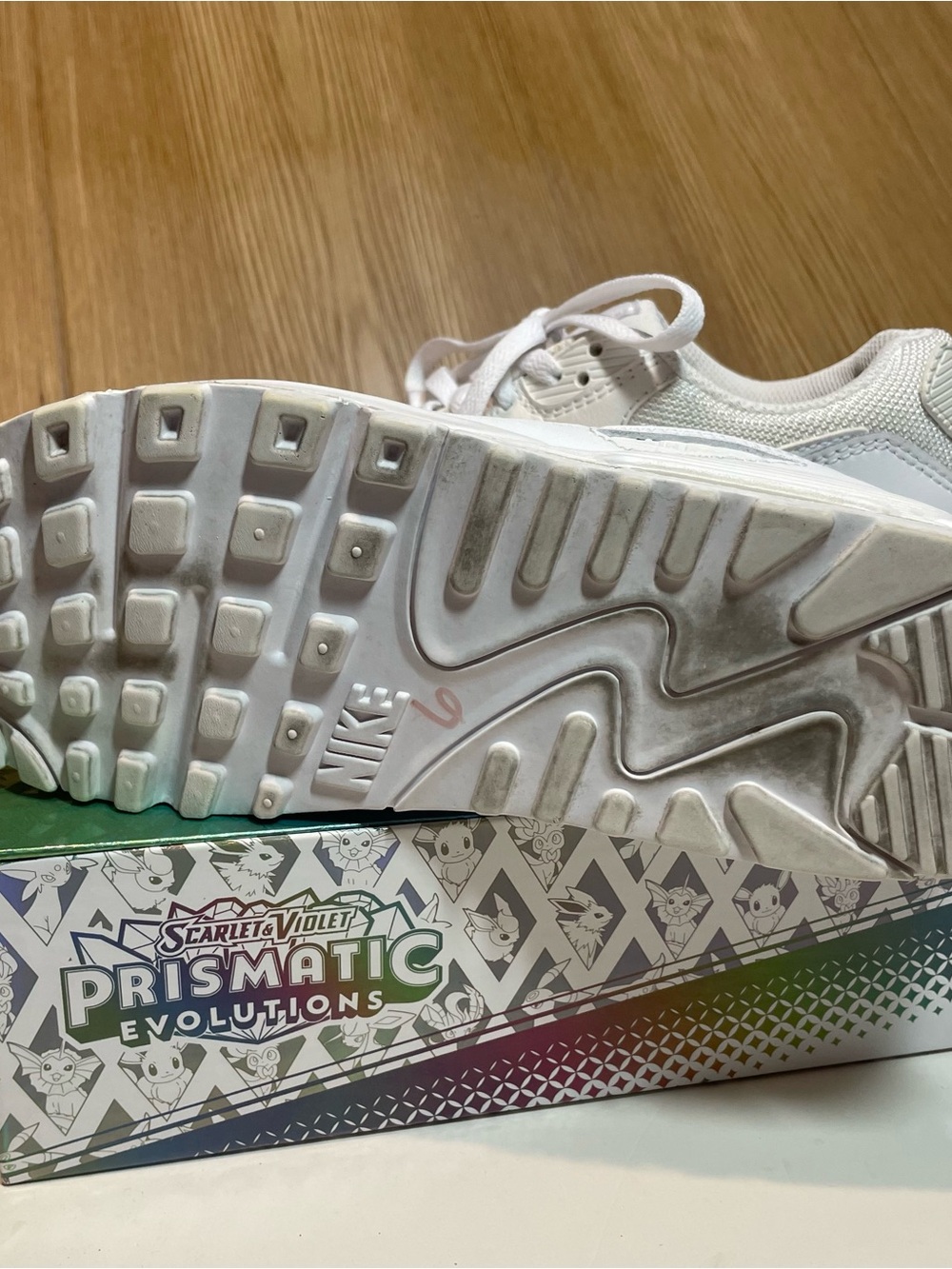Nike Air Max 90 Triple White Sneakers Women Size 8 Low Top Shoes CQ2560-100 - Picture 11 of 13